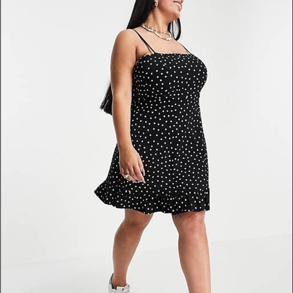 Forever 21 Plus Black Dotted Sundress - Picture 4 of 12